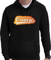 Zwarte fan hoodie voor heren - supporter van oranje - Holland / Nederland supporter - EK/ WK hooded sweater / outfit XL