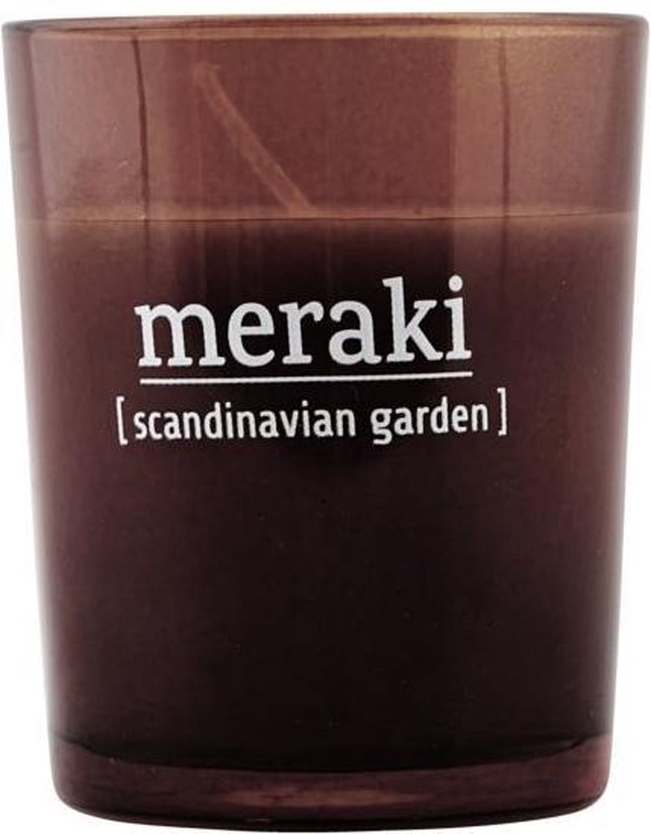 Meraki - Geurkaars Scandinavian garden rood