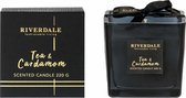 Deluxe Geurkaars in pot Tea & Cardamom - 8cm - zwart