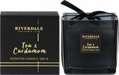 Deluxe Geurkaars in pot Tea & Cardamom - 10cm - zwart