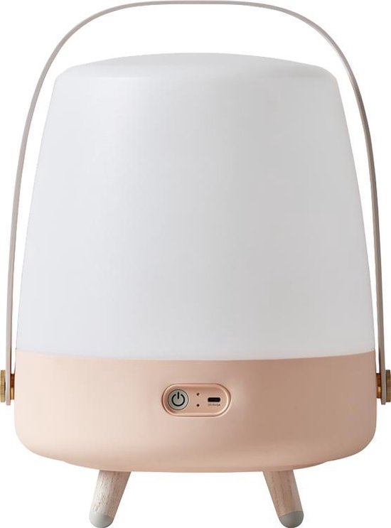 Kooduu Lite-Up PLAY Light Rose - Draadloze Bluetooth Speaker en Deense LED-Design Lamp in één - tot ruim 10 uur wireless muziek streamen - Kooduu