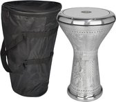 Goblet drum Darbuka Vatan VDE-3024 aluminium Egyptisch model Verzilverd