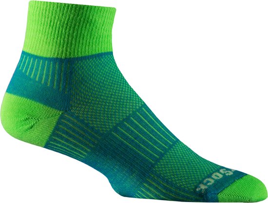 Wrightsock Coolmesh Quarter - Blauw/Groen - 37-41