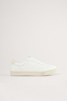NA-KD Classic Court Vrouwen Sneakers - White - Maat 37