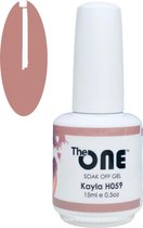 The One Pro - Gellak 15ml - kleur Kayla Bruin H059 - Gel Nagellak