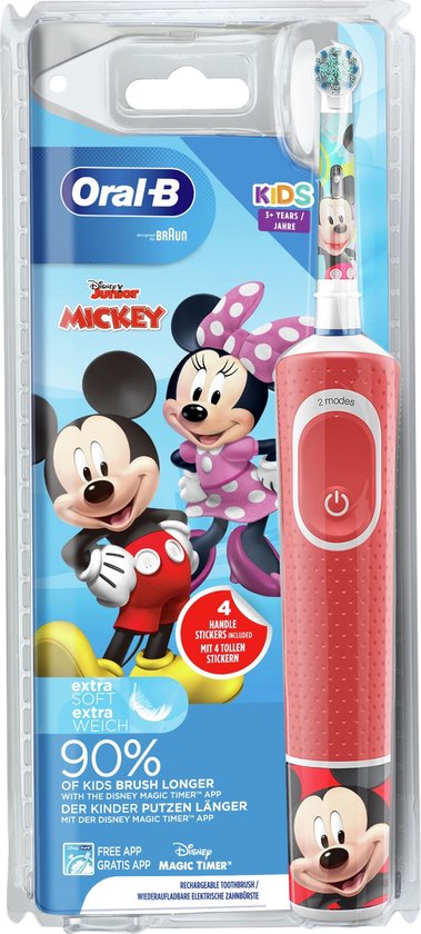 Oral-B Kids Mickey - Elektrische Tandenborstel - Powered By Braun - 1  Handvat en 1... | bol.com