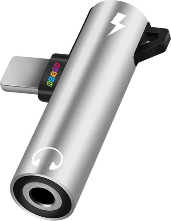 Set van 2 adapters voor iPhone hoofdtelefoon, Lighting naar 3,5
