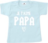 Shirt kind-papa's geluksbrenger-lichtgrijs-Maat 104
