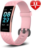 Smartwatch-Trends - Activity Tracker Met Stappenteller En Hartslagmeter - Smartwatch Voor Dames, Heren En Kinderen - Roze