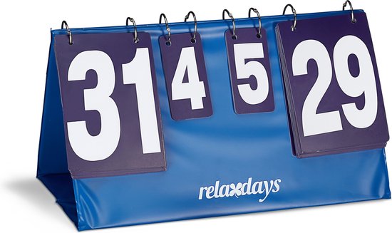 relaxdays - tableau d'affichage de tennis de table - grands nombres -  tableau de... | bol.com