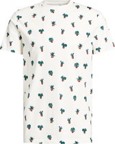 WE Fashion Heren T-shirt met cactusdessin.