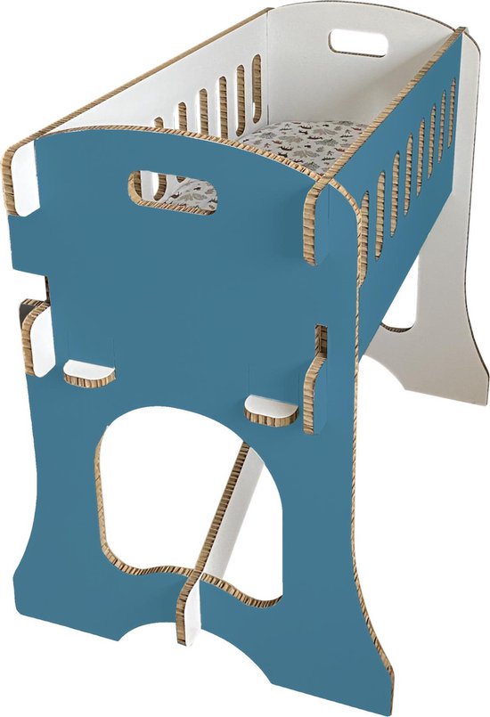 Babywieg van Duurzaam Honingraat – Babykamer – Donker Blauw – Duurzaam karton – CE gekeurd – Hobbykarton – KarTent