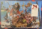 King Postpuzzel piraten | 100 stukjes | Brievenbuscadeau | Wenskaart