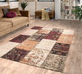 Flycarpets Van Gogh Vintage Patchwork Vloerkleed - 200x200cm - Rood - Vierkant