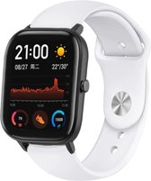 Siliconen Smartwatch bandje - Geschikt voor  Xiaomi Amazfit GTS sport band - wit - Horlogeband / Polsband / Armband