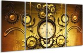 Peinture sur verre d'horloge | Jaune, marron, noir | 160x80cm 4 Liège | Tirage photo sur verre |  F004158