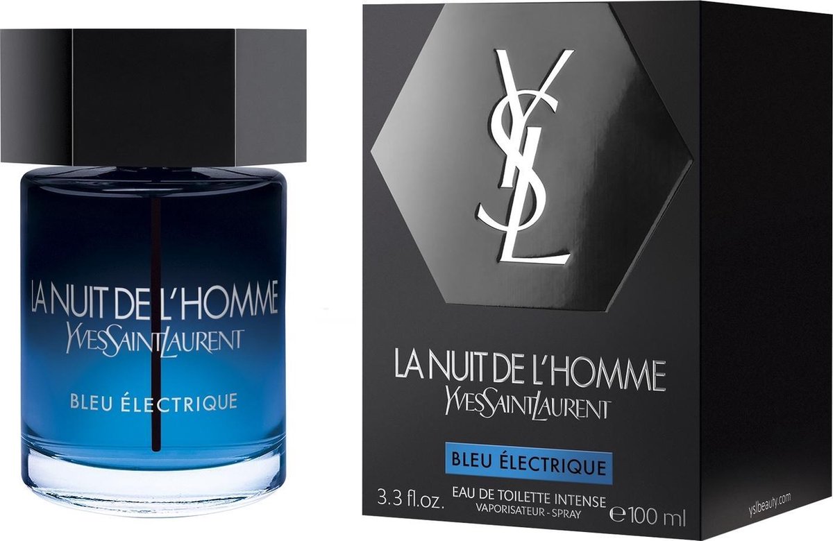 Yves Saint Laurent La Nuit De L'Homme Bleu Electrique 100 ml Eau de Toilette Intense - Herenparfum