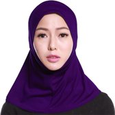 Cabantis Hijab Schouderlengte|Hoofddoek|Islamitisch|Muts|Paars