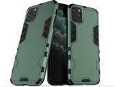 Voor iPhone 11 Pro Max Simple Style Shockproof PC + TPU Case (Groen)