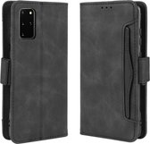 Voor Galaxy S20 + / S20 + 5G Wallet Style Skin Feel Calf Pattern Leather Case met aparte kaartsleuf (zwart)