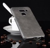 Shockproof Litchi Texture PC + PU Case voor LG G8 ThinQ (grijs)