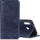 Magnetische Retro Crazy Horse Texture Horizontale Flip Leather Case voor Huawei Y6 2019, met houder & kaartsleuven & fotolijst (blauw)