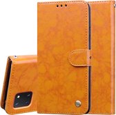 Voor Galaxy A81 / Note 10 Lite Business Style Oil Wax Texture Horizontal Flip Leather Case, met houder & kaartsleuven & portemonnee (bruin)
