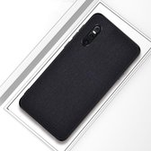 Schokbestendige doek textuur pc + tpu beschermhoes voor vivo x27 (zwart)