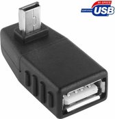 Mini USB mannetje naar USB 2.0 A vrouwtje Adapter met 90 graden hoek