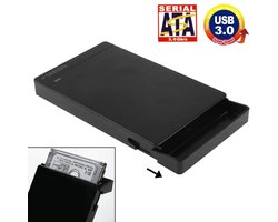 2,5 inch SATA HDD / SSD externe behuizing, zonder gereedschap, USB 3.0-interface (zwart)
