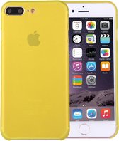 Voor iPhone 8 Plus & 7 Plus Ultradunne Superlight transparante PP beschermhoes (geel)