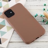 Voor iPhone 11 Candy Color TPU Case (bruin)