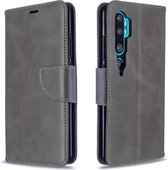 Voor Xiaomi CC9 Pro / Note 10 / Note 10 Pro Retro Lambskin Texture Pure Color Horizontale Flip PU Leather Case met houder & kaartsleuven & Wallet & Lanyard (grijs)