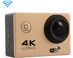 F60 2.0 inch scherm 4K 170 graden groothoek WiFi Sport Actie Camera Camcorder met waterdichte behuizing, ondersteuning 64 GB Micro SD-kaart (goud)