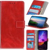 Retro Crazy Horse Texture horizontale flip lederen case voor Galaxy A2 Core, met houder & kaartsleuven & portemonnee & fotolijst (rood)