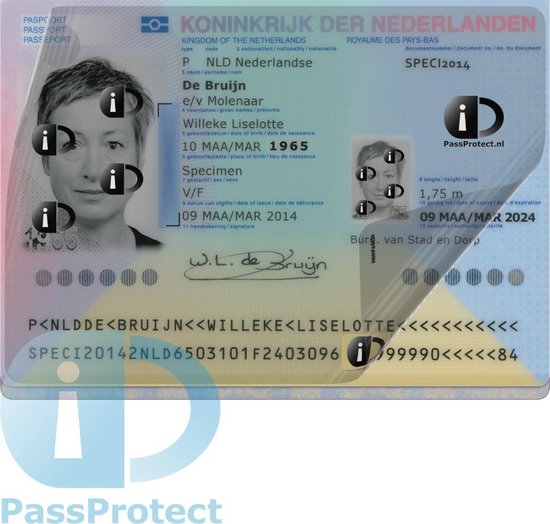 Pochette protectrice réutilisable pour la numérisation de passeport