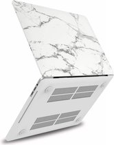 Laptopcover - Geschikt voor MacBook Pro 13 inch - Case - Cover - Hardcase - A1706/A1708/A2338/A2686 (M1,M2,Touchbar, 2016-2022) - Marmer Wit Grijs