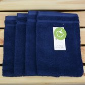 ARTG® ORGANIC - Washandjes - Biologische Katoen - 600 grams kwaliteit - 16 x 21 cm - Donker Blauw - French Navy - SET van 10 stuks