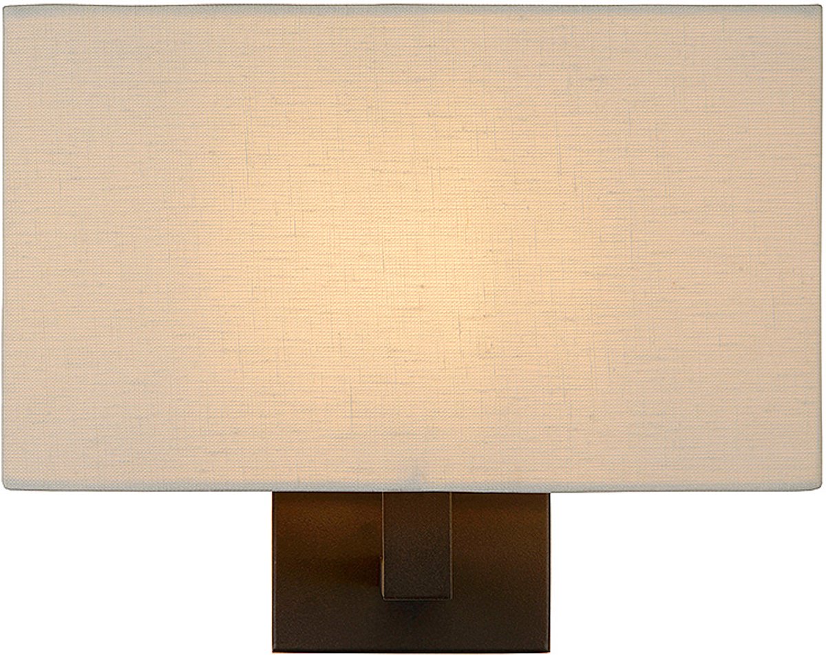 Atmooz - Wandlamp Bogota - Industrieel - Woonkamer / Slaapkamer - Zwart en witte kap - Hoogte 24cm - Metaal
