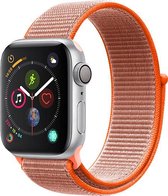 Nylon watch bandje - Oranje - 42/44mm - M/L - Series 1 2 3 4 5 6 SE - Geschikt voor Apple Watch