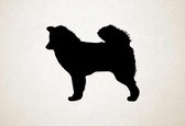 Silhouette hond - Russo-european Laika - Russisch-Europese Laika - L - 75x90cm - Zwart - wanddecoratie