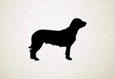 Silhouette hond - Hanover Hound - L - 75x103cm - Zwart - wanddecoratie