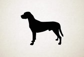 Silhouette hond - Hamiltonstovare - L - 75x94cm - Zwart - wanddecoratie