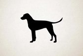 Silhouette hond - Stephens Cur - L - 75x105cm - Zwart - wanddecoratie