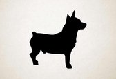 Silhouette hond - Teddy Roosevelt Terrier - L - 77x75cm - Zwart - wanddecoratie