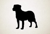 Silhouette hond - Entlebucher Mountain Dog - Entlebucher Sennenhond - S - 45x45cm - Zwart - wanddecoratie