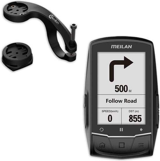 Fietscomputer GPS navigatie M1 finder bluetooth Komoot app Strava Bluetooth inch... | bol.com
