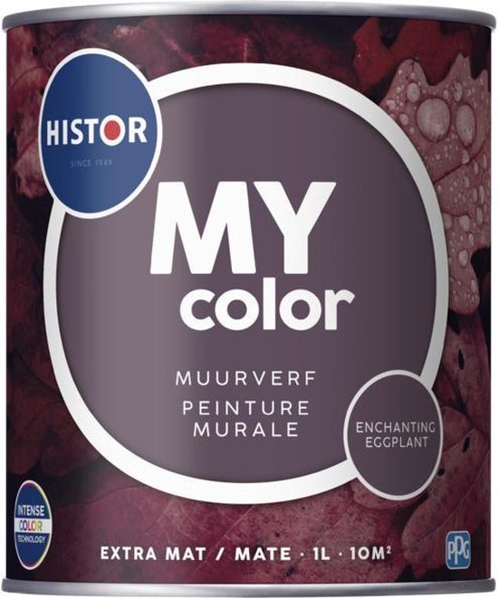 Histor MY Color Muurverf Extra Mat - Reinigbaar - Extra Dekkend - 1L - Enchanting Eggplant - Donkerrood