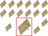 AMIG – Stalen Stoffeernagels Siernagels Meubelnagels Sierspijkers – 40 x 40 x 33mm - Pyramidevorm – Antiek brons – Rustiek Ornament – 16 stuks