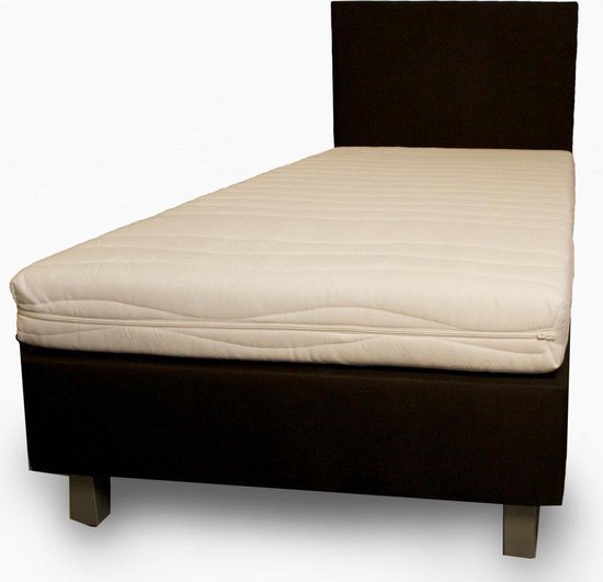 Bed4less Boxspring 90 x 200 cm - Met Matras - Eenpersoons - Zwart